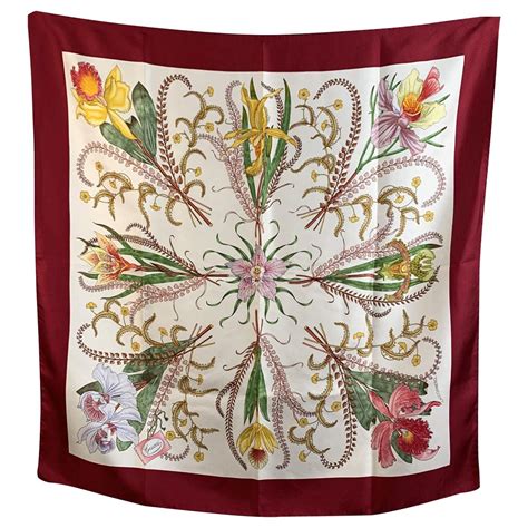 gucci orchid silk scarf